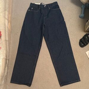 Garage low rise baggy dark wash jeans. NWT!